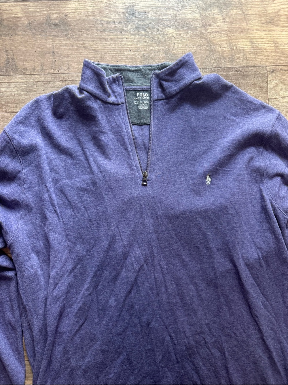 Men’s Polo Ralph Lauren Sweater Purple Quarter Zip 1/4